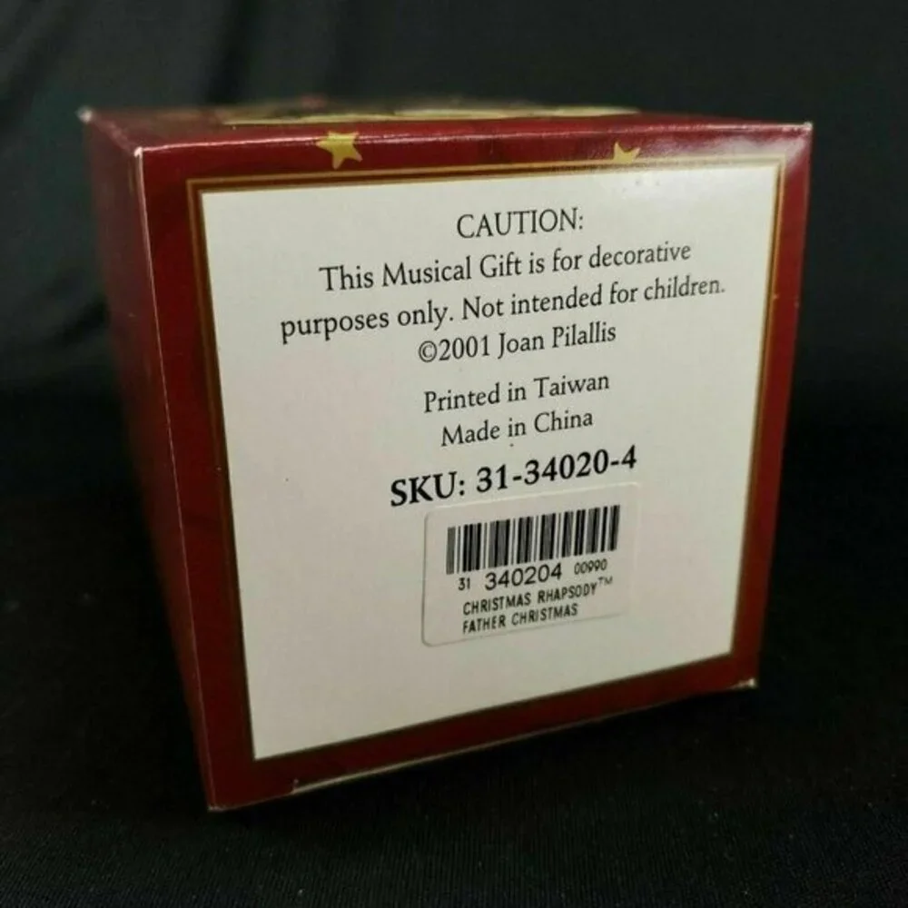 San Francisco Music Box Santa Ornament Christmas Medley Joan‎ Pilallis No Music
